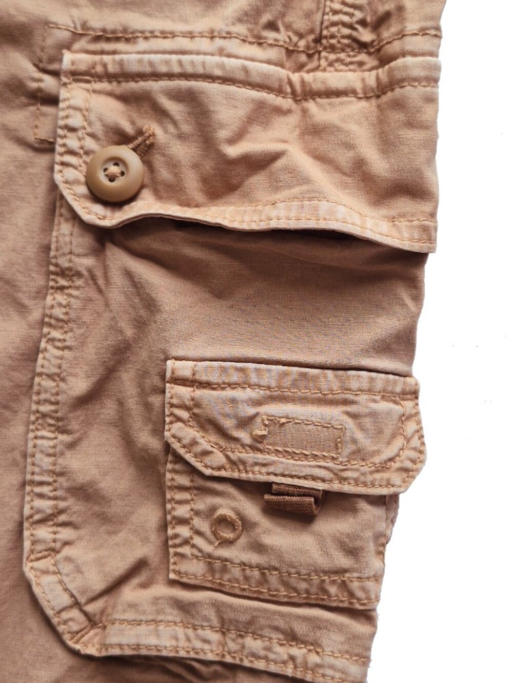 American Eagle Cargo Pants in Deep Tan Color with Ankle Ties Size 0 - Picture 5 of 16